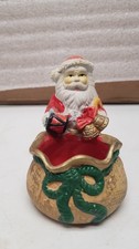 Vintage Ceramic Santa Claus with Gift Bag