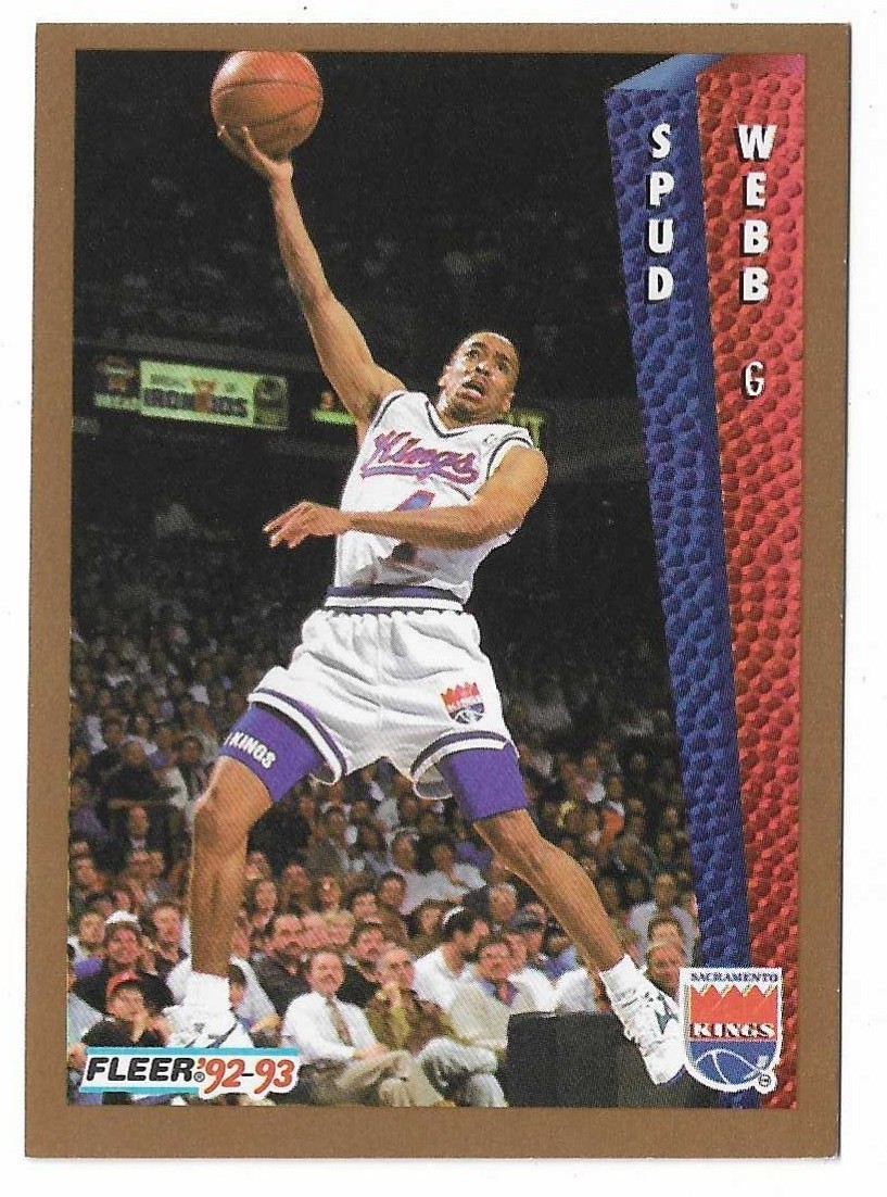 1992-93 Fleer Basketball Spud Webb Card #200 Sacramento Kings