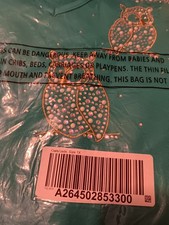 Quacker Factory Simulated "Pearls Just Wanna Have Fun" V-Neck T-Shirt -Owls/Jade