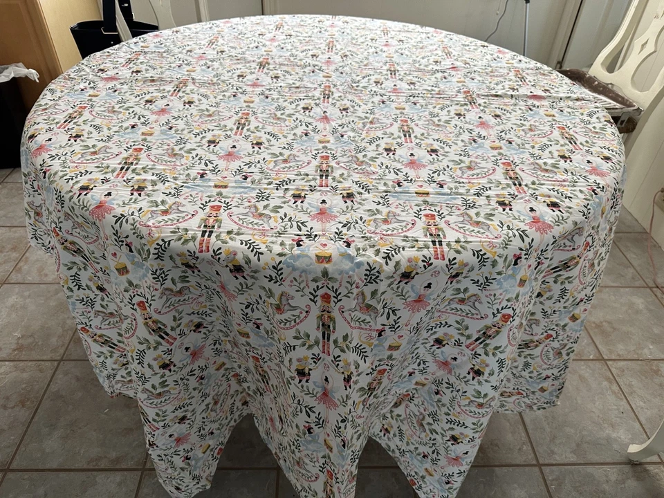 Cupcakes & Cashmere Christmas Nutcracker TABLECLOTH 90” or 70" rd .or sq. New - Image 2 of 4