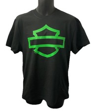 Harley Davidson Men's Green Bar  Shield Short Sleeve T-Shirt Black 3002927-CBLK