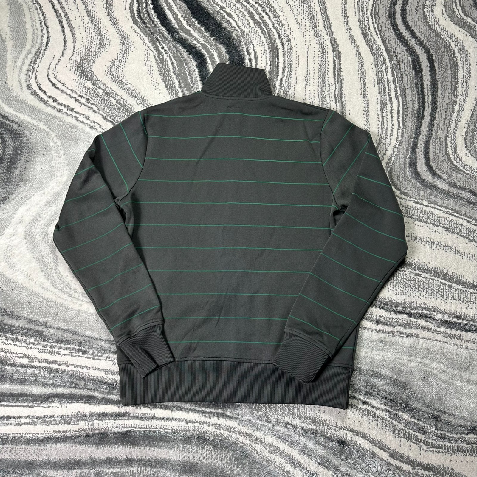 Vintage Dickies 2000's Y2K Striped Medium Grey Workwear Funnel Neck Track Jacket image 8