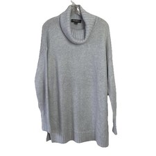 Eddie Bauer Relaxed Sleepwear Long Sweater Cowl-Neck Soft Knit Womens Sz XL Blue