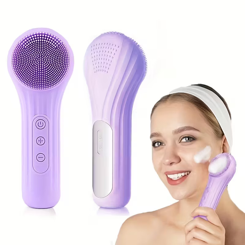 Popular Facial Cleansing Device Waterproof Silicone Face Wash Brush Ultrasonic