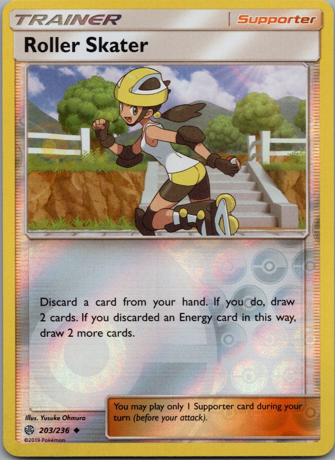 Roller Skater 203/236 SM Cosmic Eclipse Reverse Holo NM