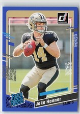 2023 Donruss #374 Jake Haener Press Proof Blue