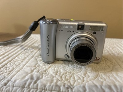 Canon PowerShot A75 Digital Camera Compact 3.2 MP 3X Zoom Silver