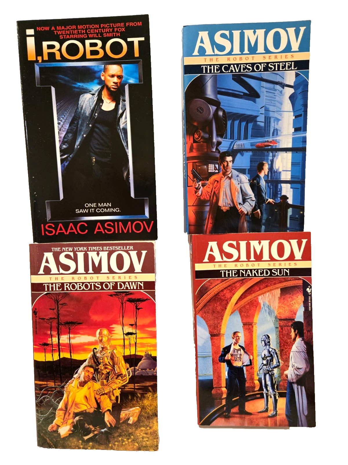 Isaac Asimov The Robot Series Lot 4 Paperback PB Books I Robot, Robots of Dawn
