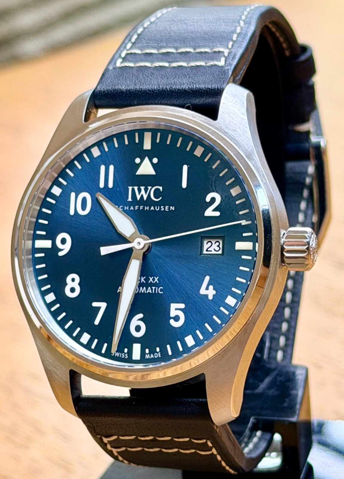 IWC Pilot's Watch Mark XX IW328203 Blue 40mm IWC Warranty to Dec 2030