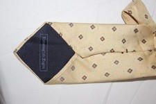 Ermenegildo Zegna Silk Tie Yellow Green Medallions Made Italy 58x3.75