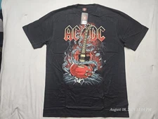 AC/DC World Tour 2015/16 Rock Band XL Shirt Black  Front And Back Print NWT