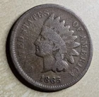1865 Indian Head Cent Penny Fancy 5 VG Very Good Almost Fine F Original