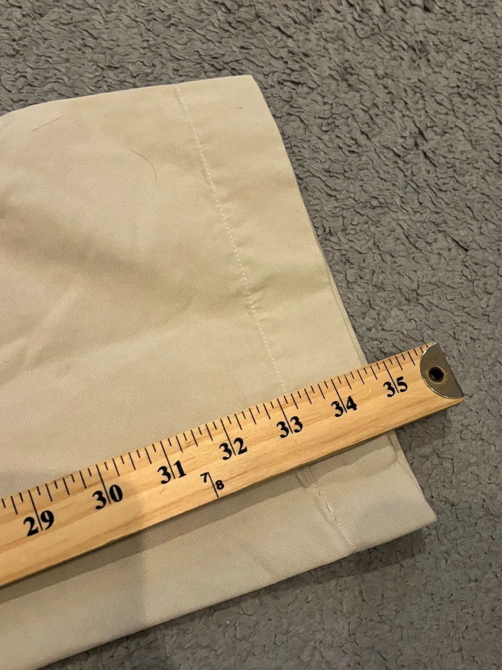 Pantalones Banana Republic Para Hombre 35L Dylan Fit Beige Algodón Pierna Recta Informales Preppy Foto 4 de 4