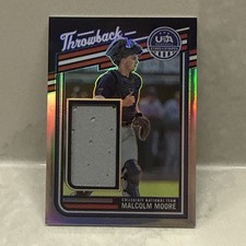 2026 Panini Stars & Stripes Prizm Throwback Jersey SILVER HOLO MALCOLM MOORE 