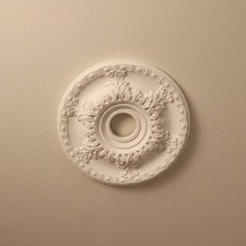 Barock-Deckenrosette &Uuml;berstreichbar Deckenzierplatte Formstabil f&uuml;r Decke