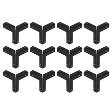 Metal Box Corner Protectors Edge Guard Protector 33 x 33 x 33mm Black 24pcs