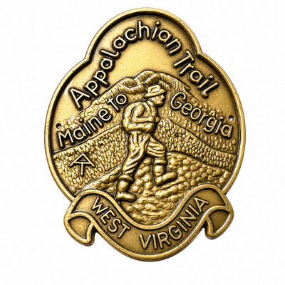 West Virginia Appalachian Trail Walking Staff Medallion