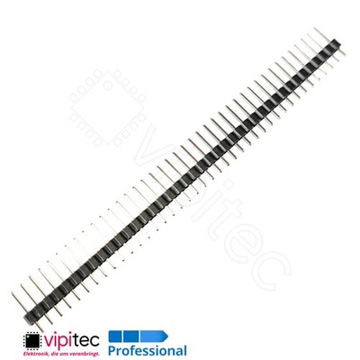  Gerade Stiftleiste 40 Pins THT vergoldet RM 2,54mm A=10,8 B=6,1mm Pin Header