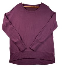 Athleta Sweatshirt Womens Small Purple Modal Blend Thumbhole Pullover