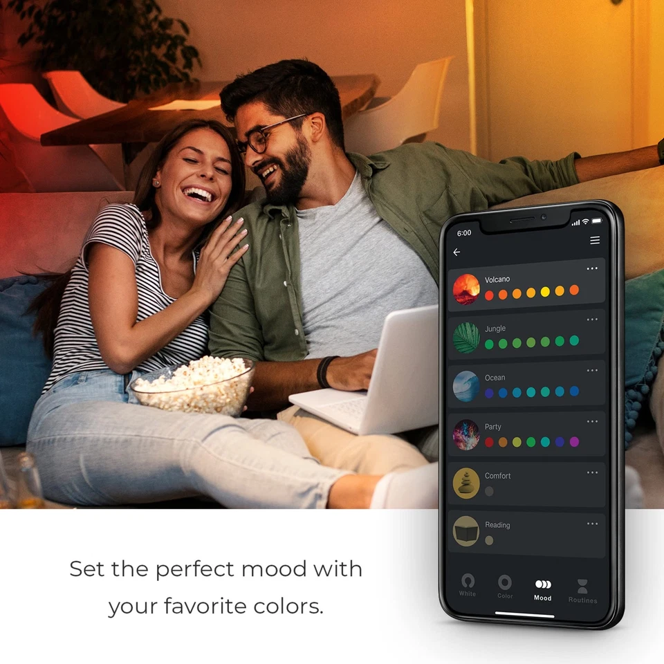 Electric 35851 Wi-Fi Smart 7 W (60 W Equivalent) Spiral Filament Multicolor C... - Image 4 of 4