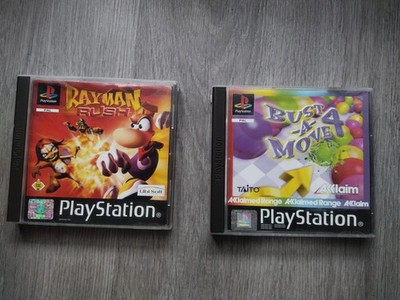 Rayman Rush und Bust A Move 4  PlayStation 1 PS1 Sony PAL