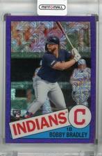 2020 Topps Update Bobby Bradley 1985 Chrome Silver Pack Purple RC /75