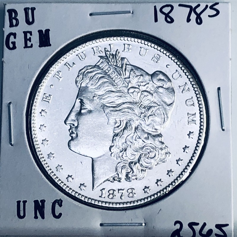 1878 S BU GEM MORGAN SILVER DOLLAR UNC MS+++ U.S. MINT RARE COIN 2565
