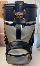 Vintage Macgregor Blue Silver Mini Golf Bag Trash Garbage Can Umbrella Holder