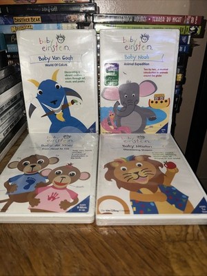 Baby Einstein Sealed Lot of 4 DVD's Baby Noah, Newton, Da Vinci,Worlds Of Color