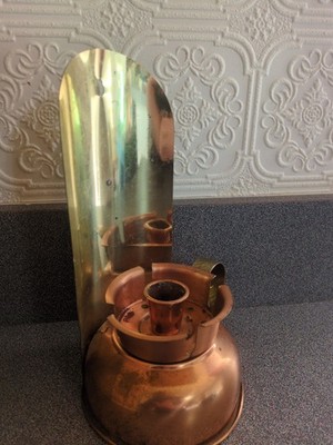 Copper Craft Guild Candle Holder, with Wall Holder, Vintage Rustic Cabin Decor