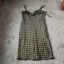 Michael Kors Black Chain Satin Dress SIZE L