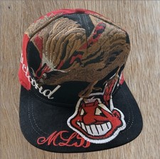 Cleveland Guardians 90s Eagles Aguila MLB Korean Wool Snapback Hat Rare Wahoo