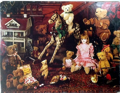 Treasures Of Christmas Past Doll House Teddy Bears 500 pc 18'' X 23'' Puzzle