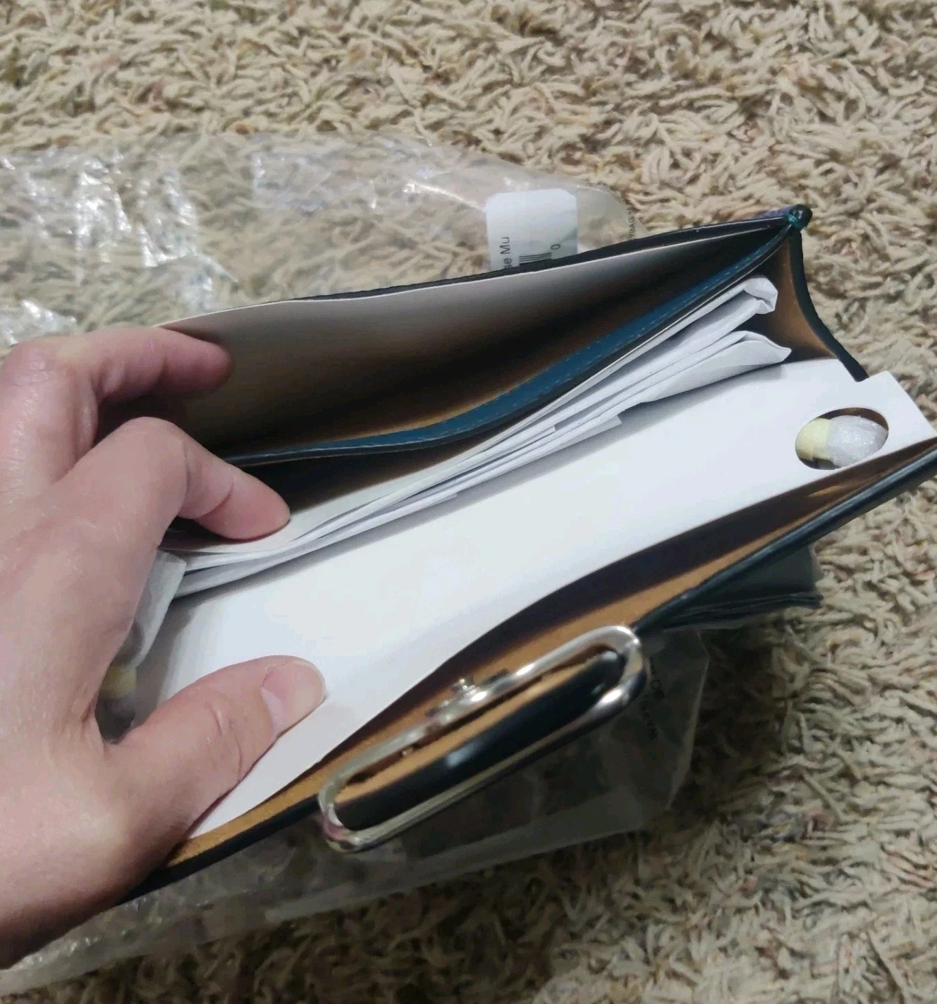 Borsa a tracolla Coach Morgan borsa jumbo in pelle floreale turchese intenso multi CE667