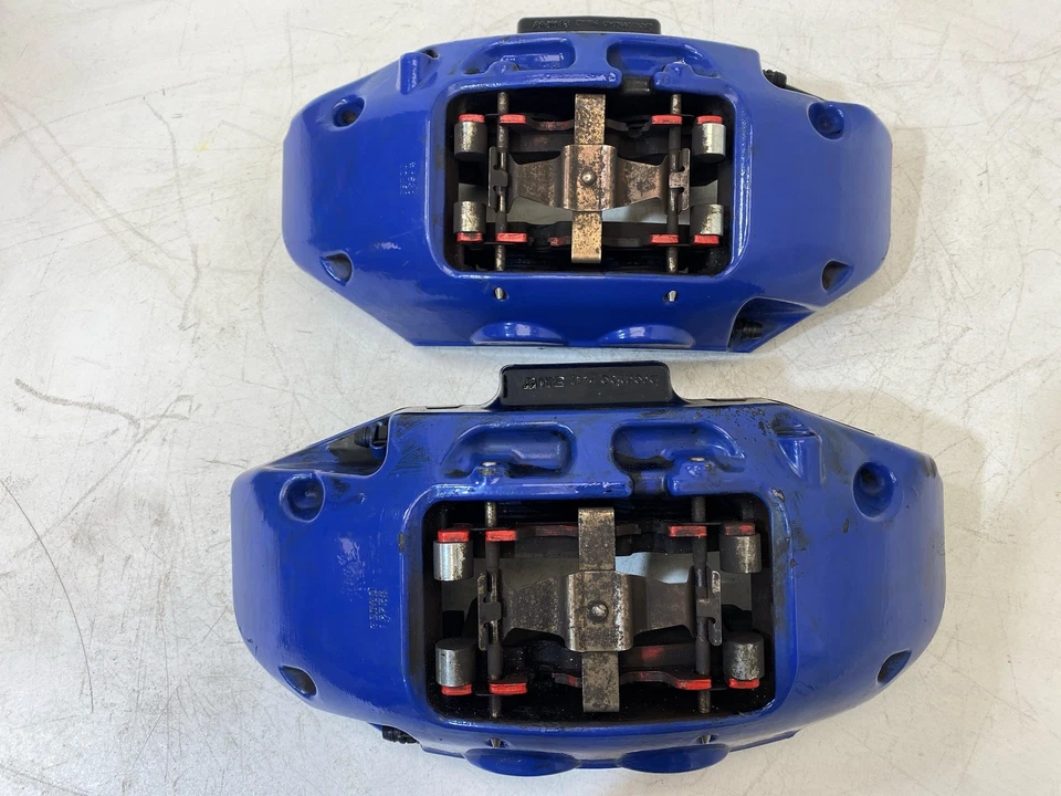 BMW X5M SPORT 2010-2013 4,4 Twin Turbo Juego de 4 pinzas de freno azules y rotores M Foto 3 de 4