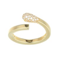 Cavill Ring Sterlingsilber Vergoldet Topas 0,024Ct Zirkon Damen Schmuck