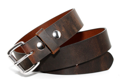 Men's Genuine Buffalo Leather Belt FULL GRAIN 1 1/2'' width USA Handmade By Amish