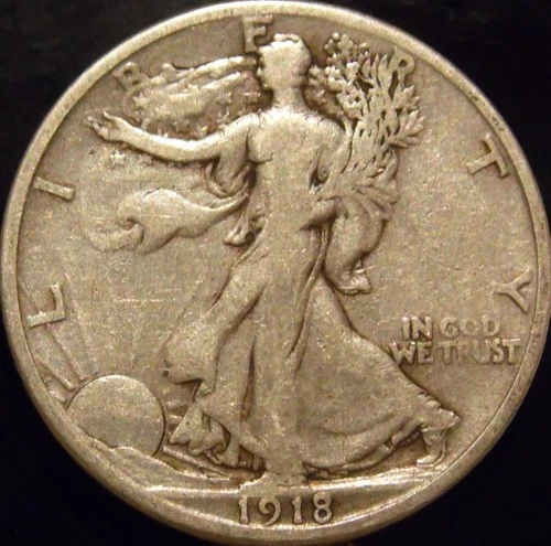 1918-S Walking Liberty Half Dollar Choice Original VF