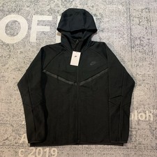 Nike Sportswear Tech Fleece Black Full Zip Hoodie Men s Size M HV0949-010