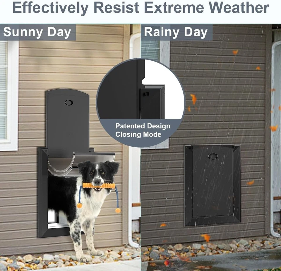 Heavy Duty Dog Door for Wall, Energy Efficient Doggie Door with Aluminum X-Large - Image 4 of 4