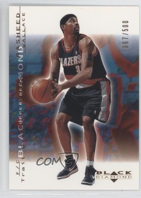 2000-01 Upper Deck Black Diamond Gold 67/500 Rasheed Wallace #67 0c3