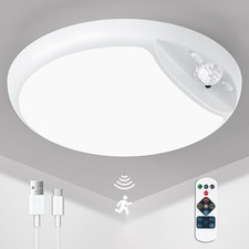 Rechargeable Motion Sensor Ceiling Light with Remote,Battery Powered Wireless...