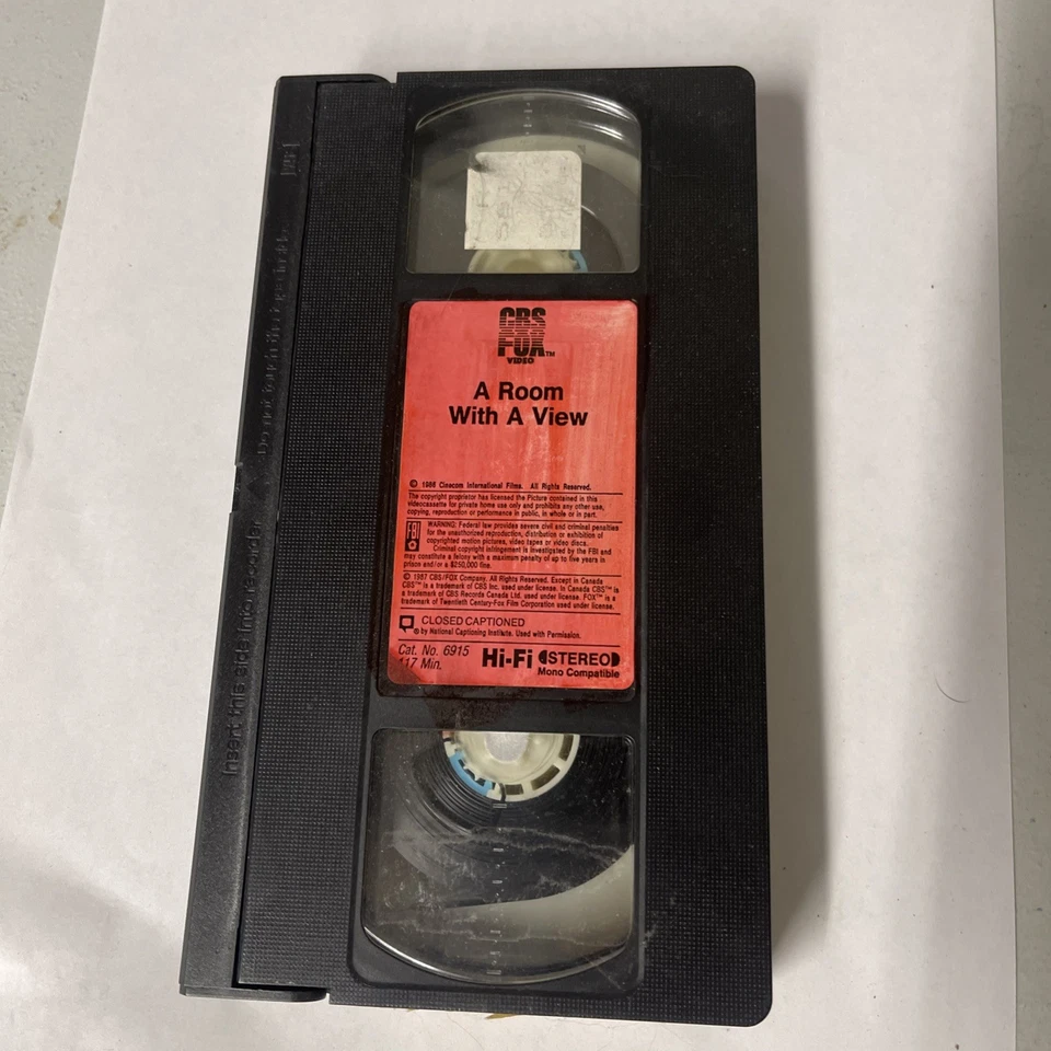 A Room With A View VHS 1987 Helena Bonham Carter Maggie Smith RARE! **TESTED** Foto 4 de 4