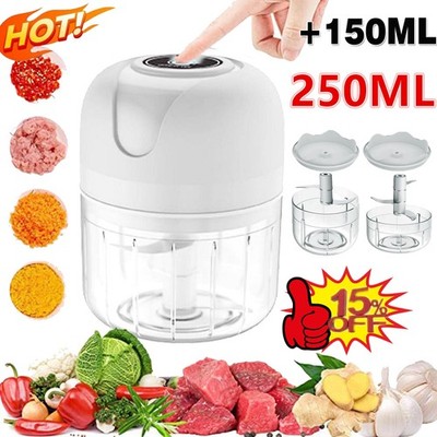 350ml Elektrisch Zerkleinerer Küche Mini Knoblauchhacker Obst Zwiebelschneider