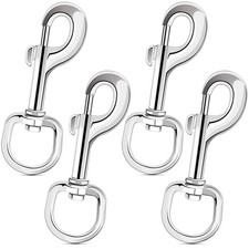 Swivel Eye Bolt Snap Hooks 3.5 Inch 154Lbs Zinc Alloy Single Ended Flag Clips
