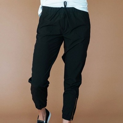 ALBION Black Jetsetter Nylon Lightweight Jogger Active Pant Size X-Small Petite