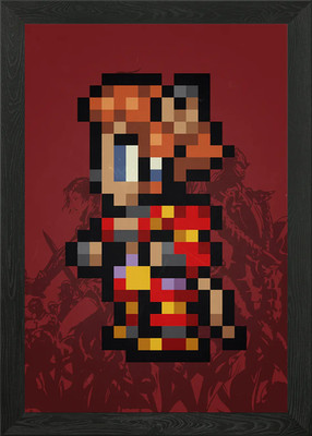 FF XI NAJA Pixel Sprite Gerahmtes Wandbild Poster Leinwanddruck Bild