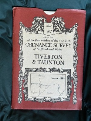 David & Charles,OS Sheet Map, 1st Edition, 1 Inch Reprint, Tiverton & T &, No 83