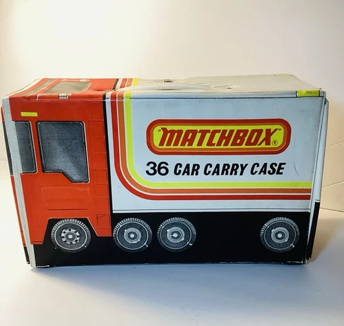 VINTAGE 1978 MATCHBOX TRANSPORT TRUCK 36 CAR CARRY CASE WITH TRAYS VG COND L@@K!