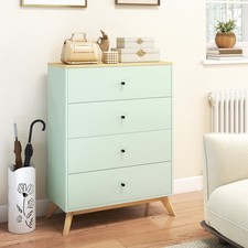 HOMCOM Chest of Drawers, 4 Drawer Storage Cabinet, Refurbished
